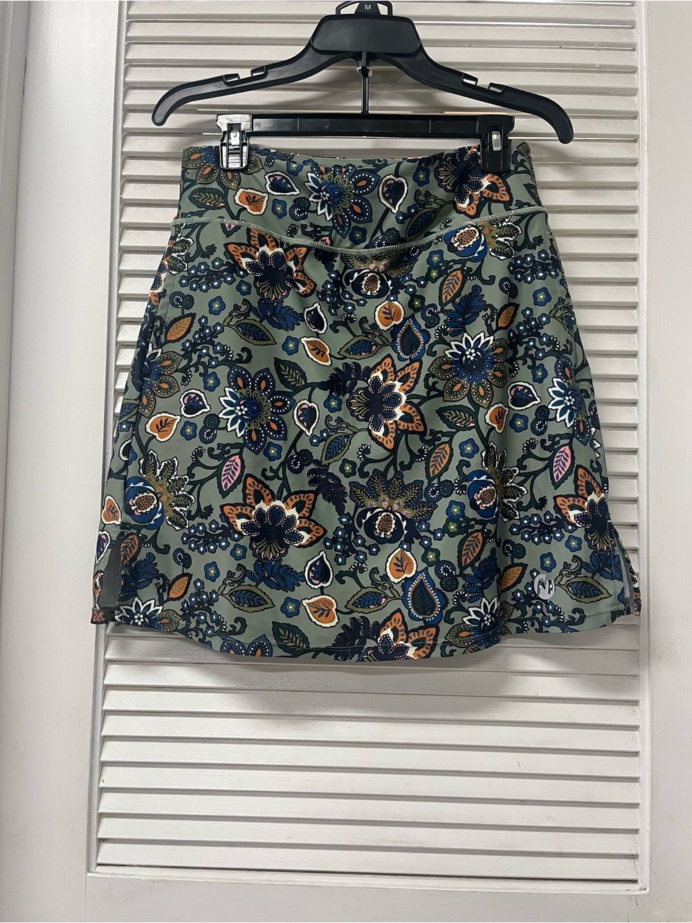 MOTEEPI✨medium ✨Floral A-Line Mini Skort  in Olive Green